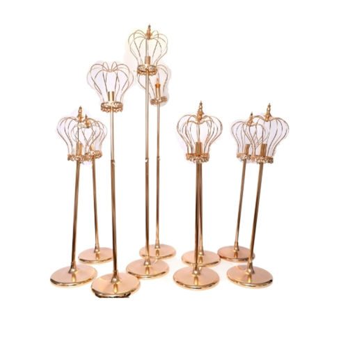 24 To 48 Inch Crown Top Gold Candle Stand