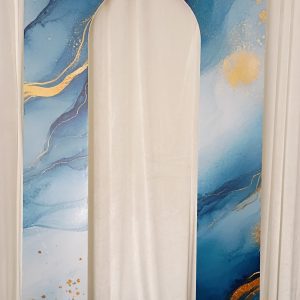 Backdrop - Blue and Gold Arch Wall
